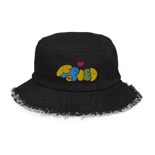 FRIED<3 Distressed Bucket Hat