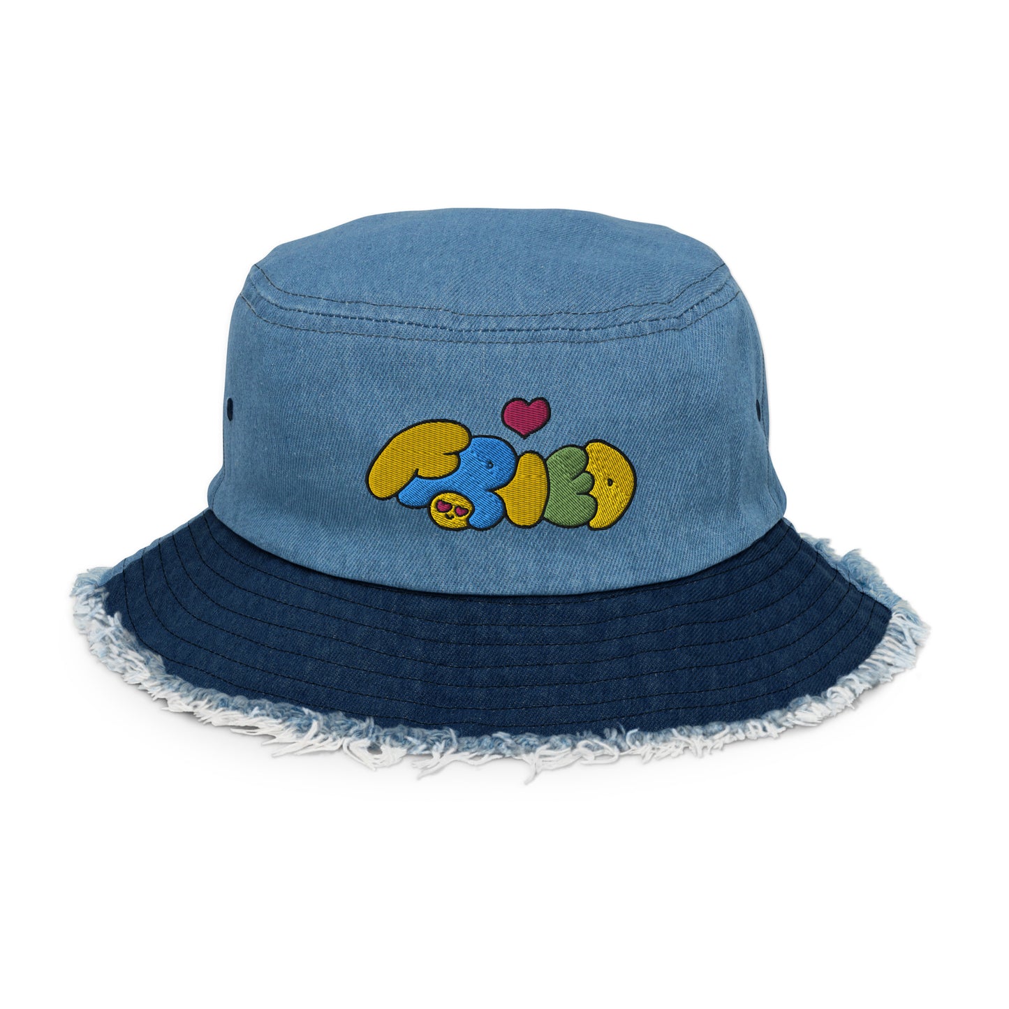 FRIED<3 Distressed Bucket Hat