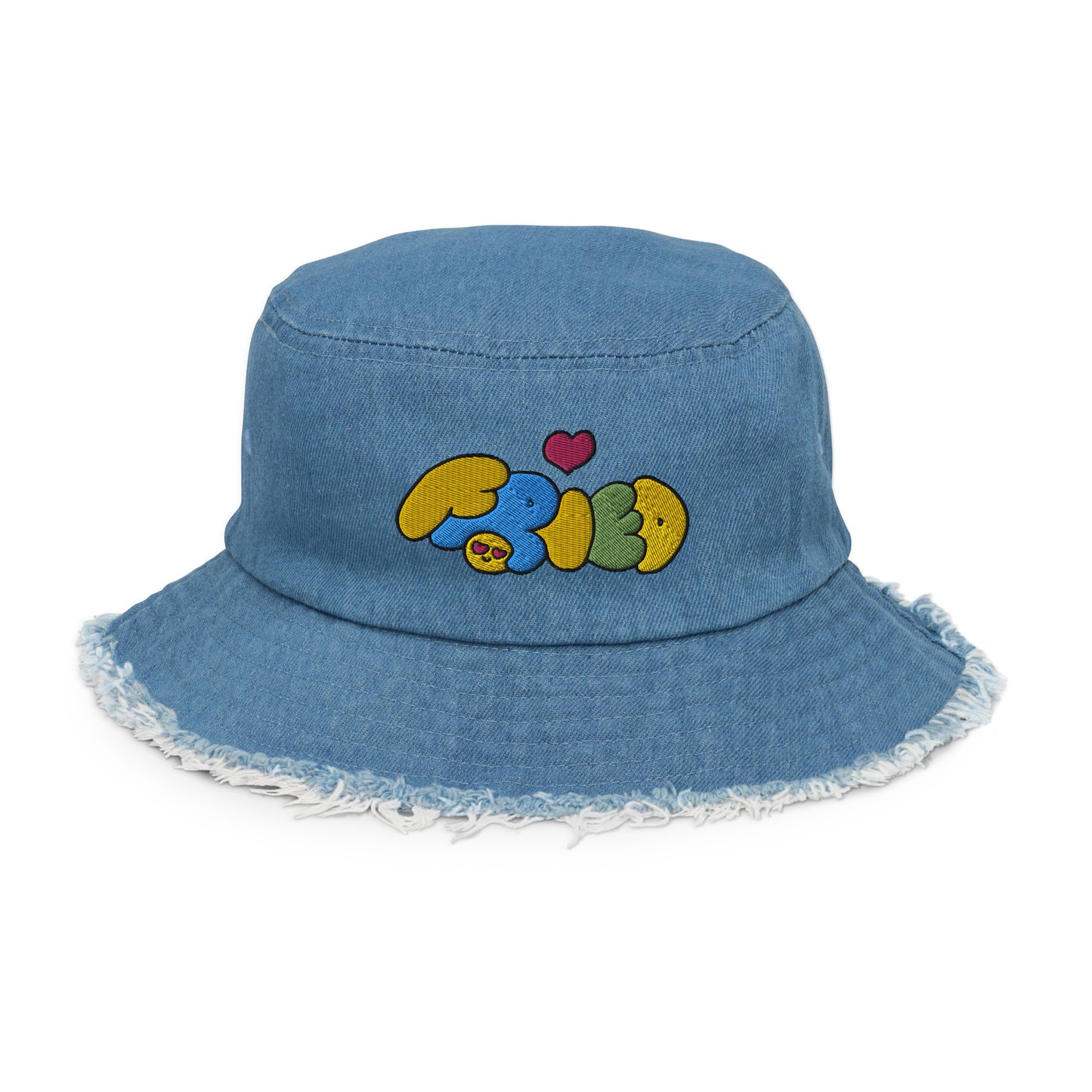 FRIED<3 Distressed Bucket Hat