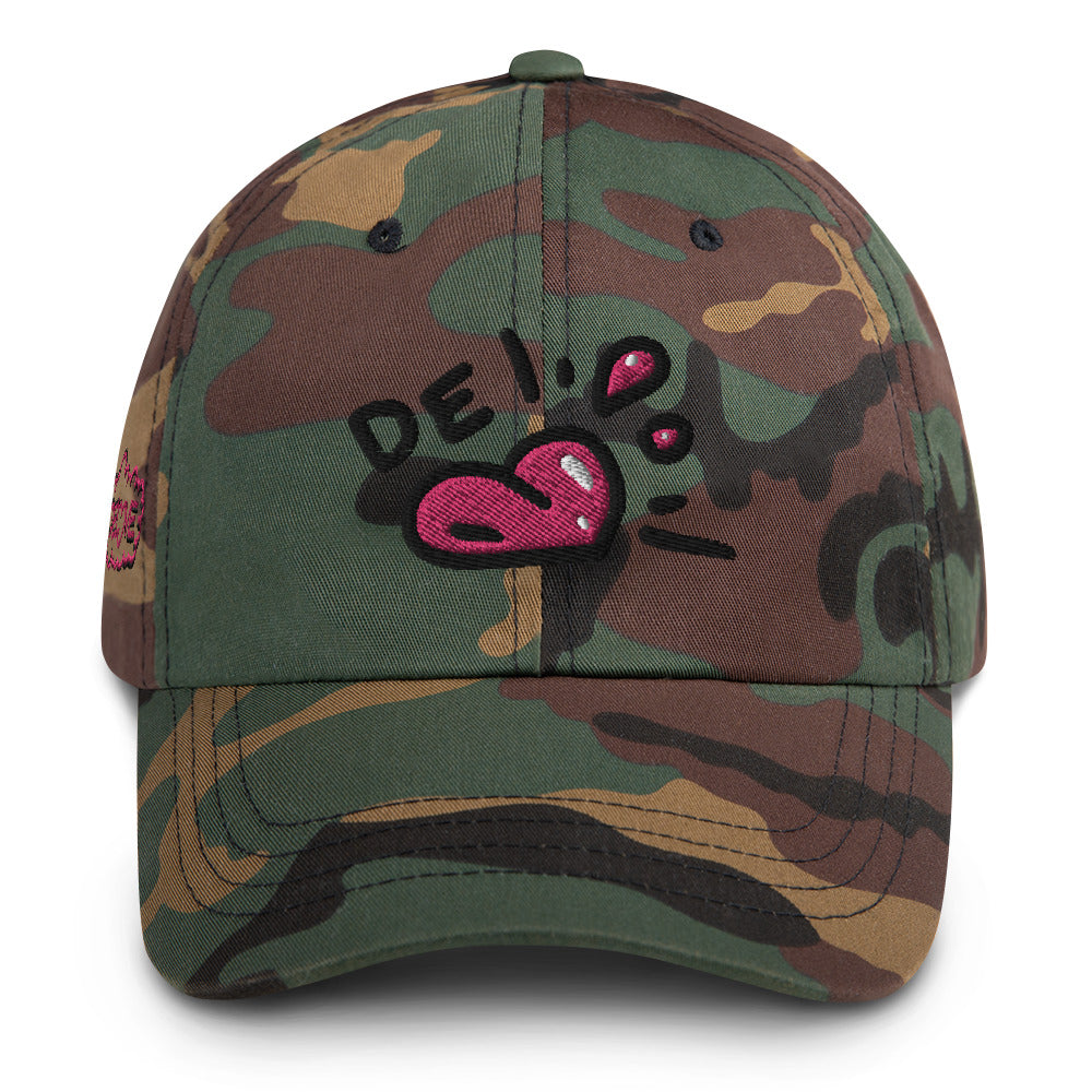 DE<3 Dad Hat (Camo)