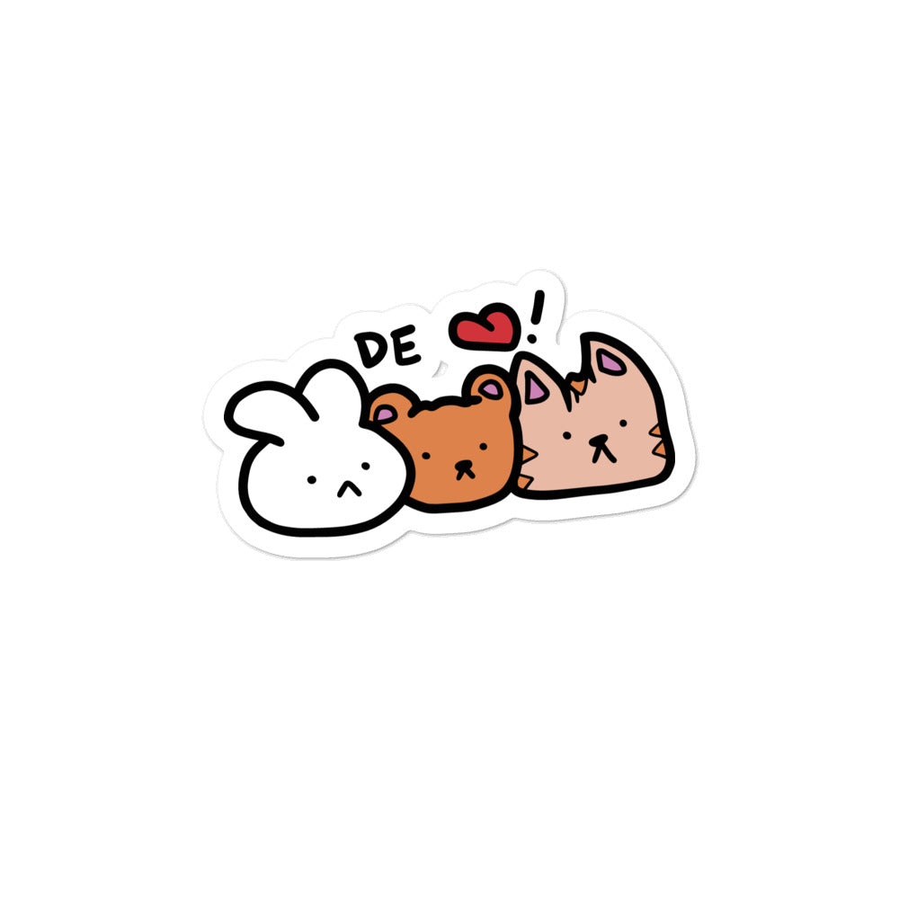 DE<3 Animal Pals sticker