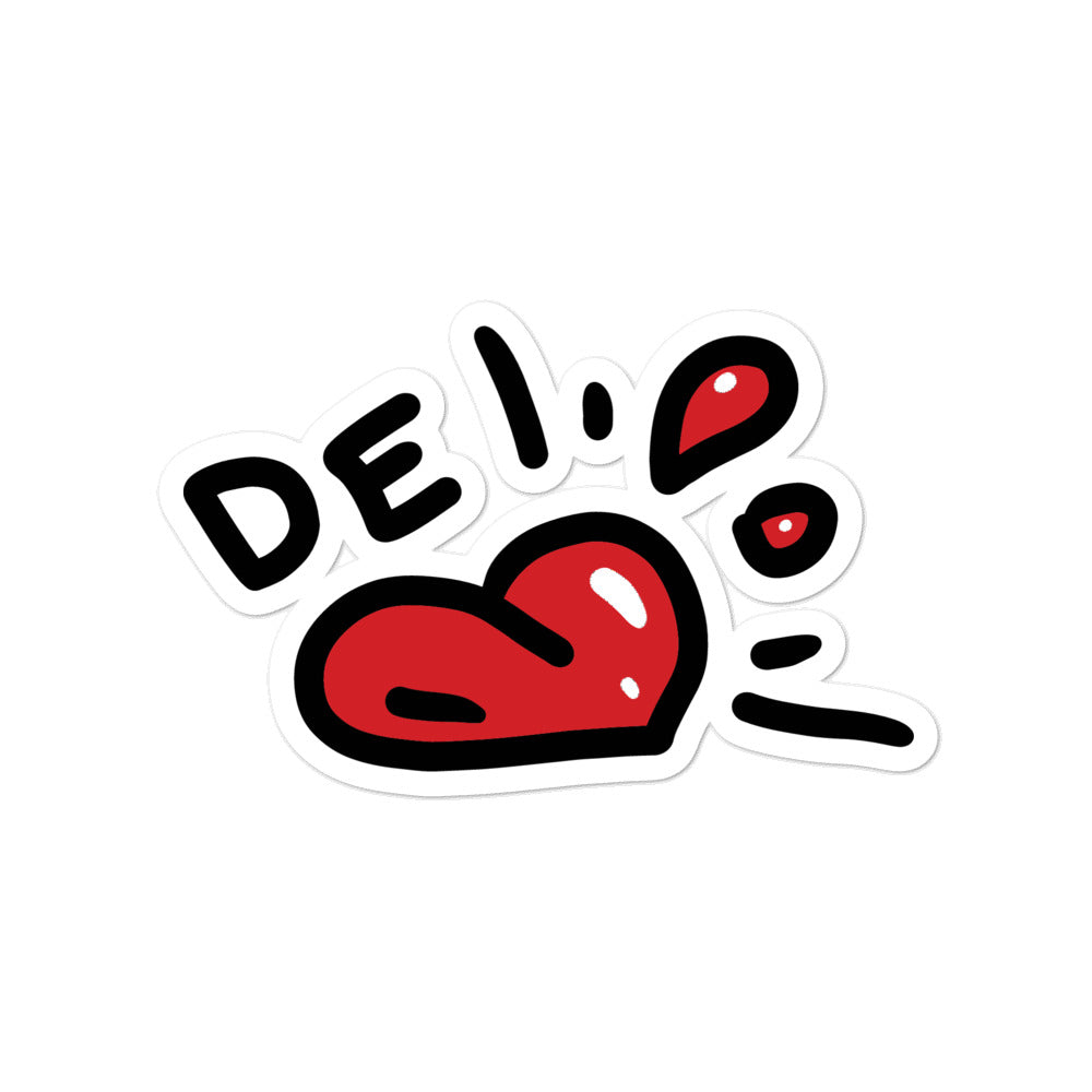 DE<3 sticker