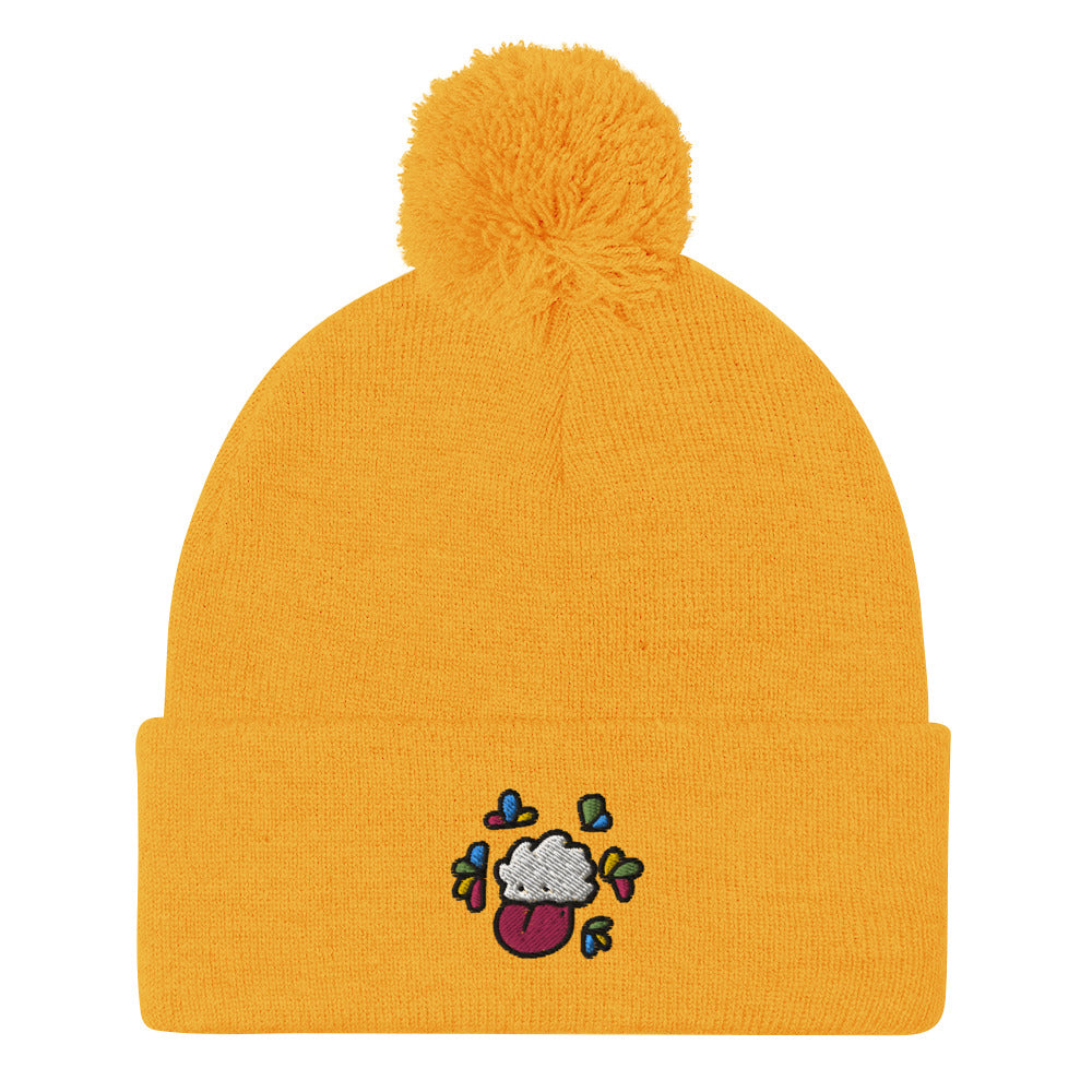 Cloudy Pom-Pom Beanie